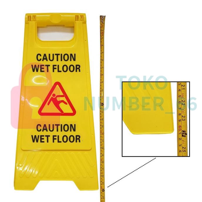 TERLARIS!!! CAUTION WET FLOOR PAPAN PERINGATAN LANTAI BASAH LICIN BAHAN PLASTIK ANTI PECAH COD