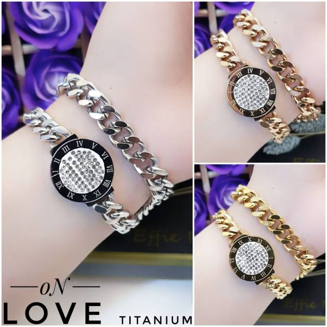 Titanium gelang dan cincin 1207i