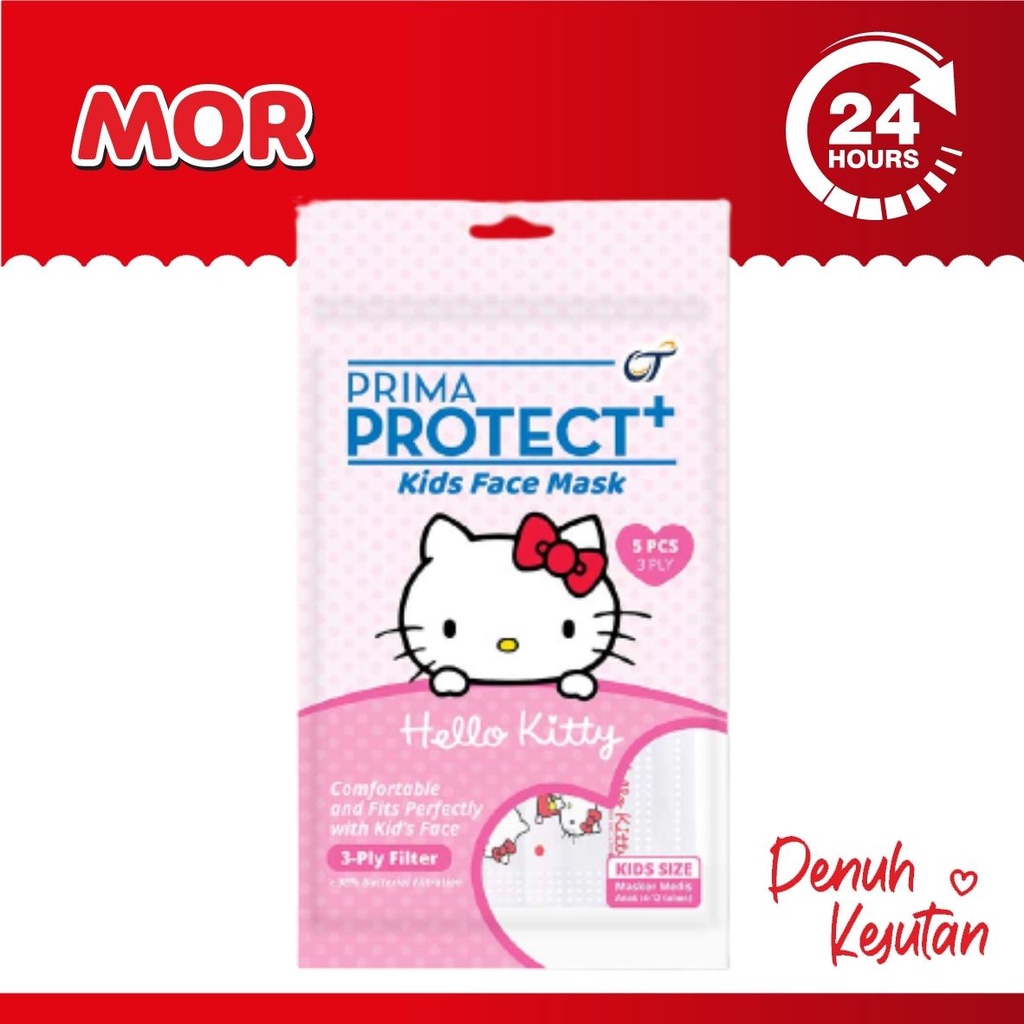 PRIMA PROTECT+ Kids Face Mask 3 Ply Masker isi 5 pcs