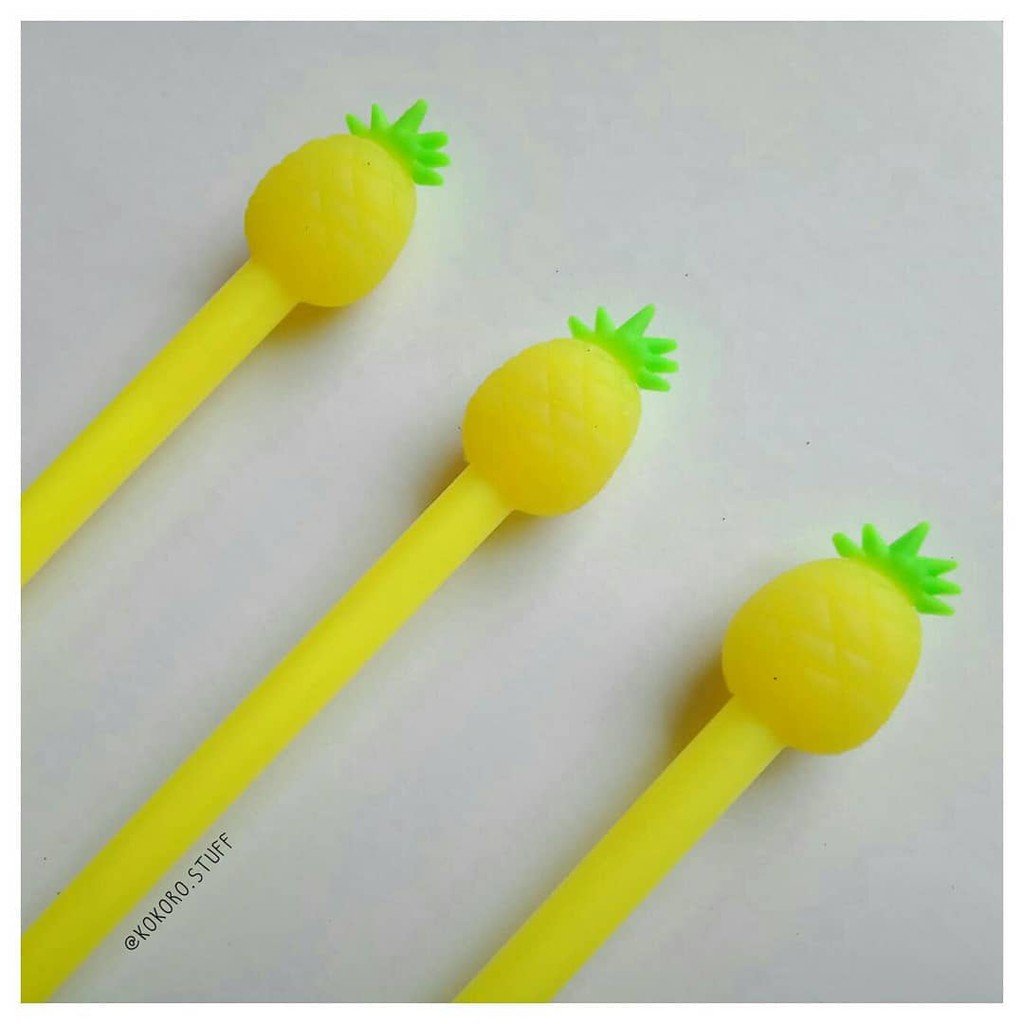 

Pineapple Gel Ink Pen | Pulpen Karakter | Alat Tulis | Kokoro Stuff