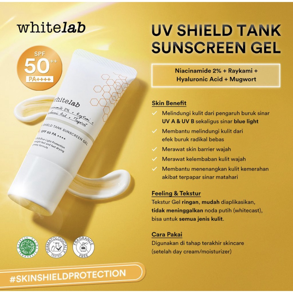 Whitelab UV Shield Tank Sunscreen Gel SPF 50++ PA++++