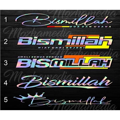 bismilah st2 hologram sticker kaca mobil l300 granmax carry truck canter elef dutro fuso hino