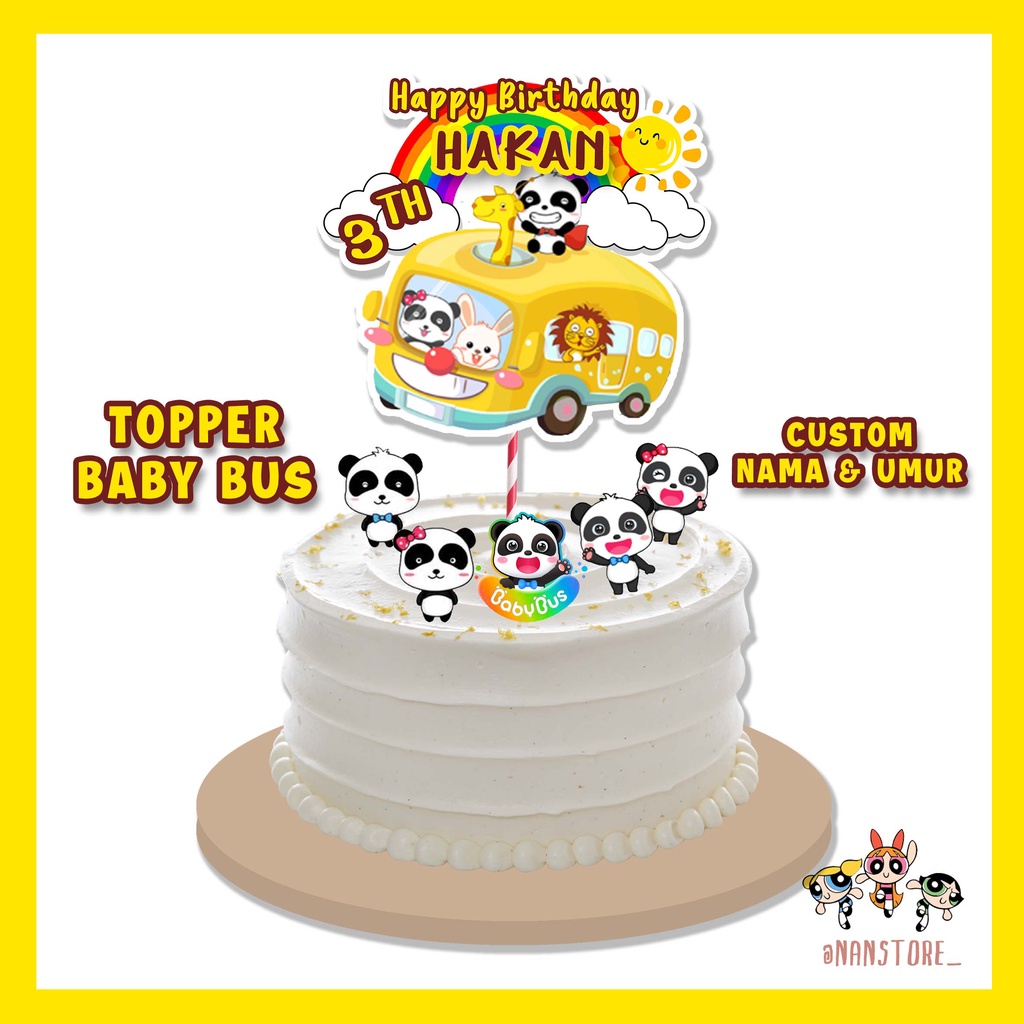 Topper Cake Custom Baby Bus