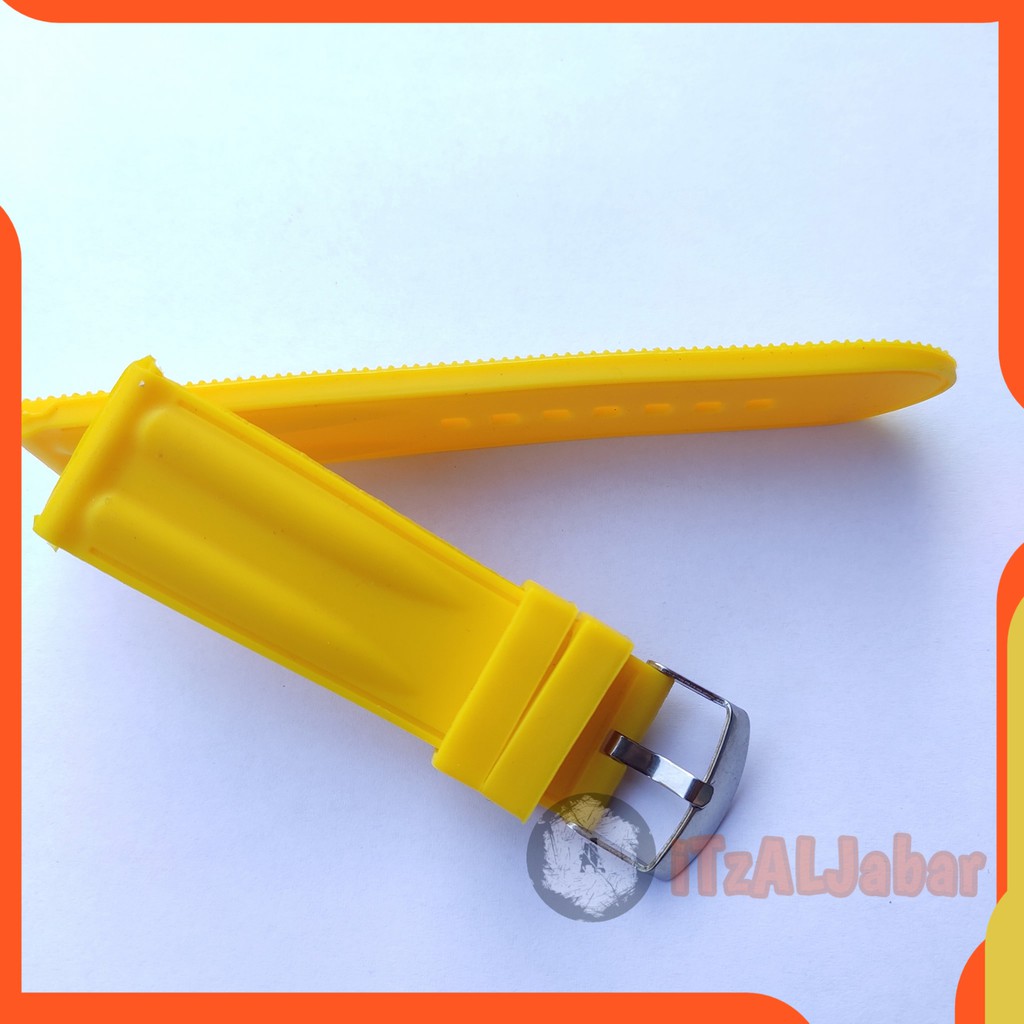 Tali jam tangan 24mm Rubber silicone Kuning limited edition