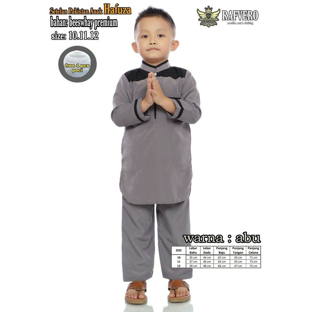 gamis stelan anak laki laki baju muslim ikhwan  Premium
