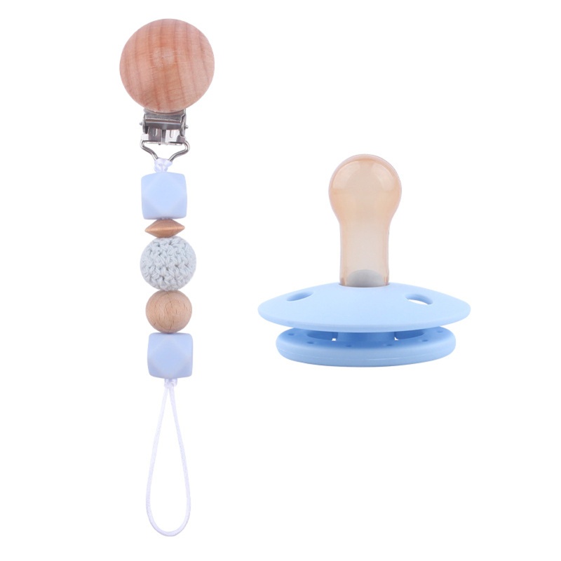 Mary 1 Set Klip Rantai Manik Silikon BPA Free Holder Dot Empeng Bayi