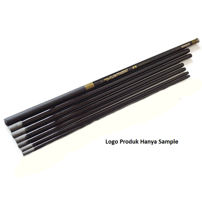 Superhard Fiberglass Fishing Rod 290 cm 6 Section HITAM