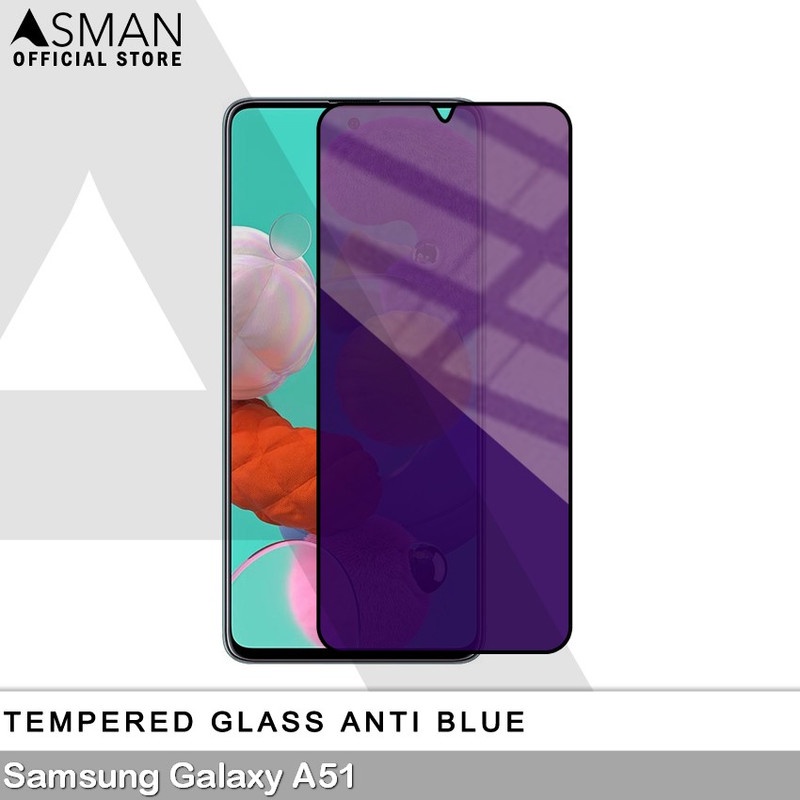 Tempered Glass Blue Light Full Lem Samsung Galaxy A51 Anti Radiasi Screen Protector