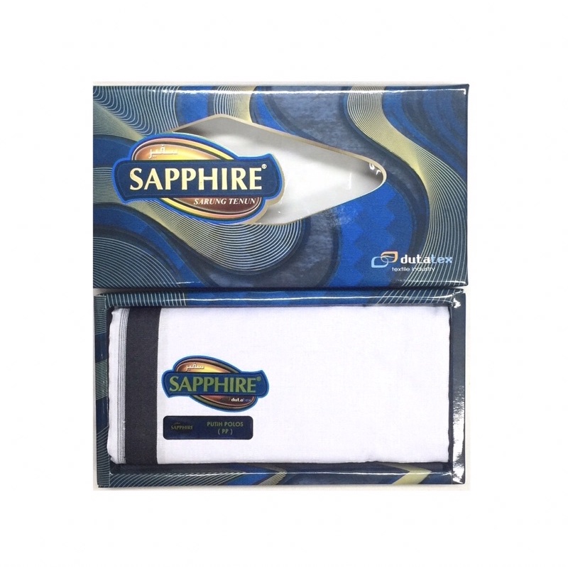 Grosir 10pc - Sarung Sapphire Putih