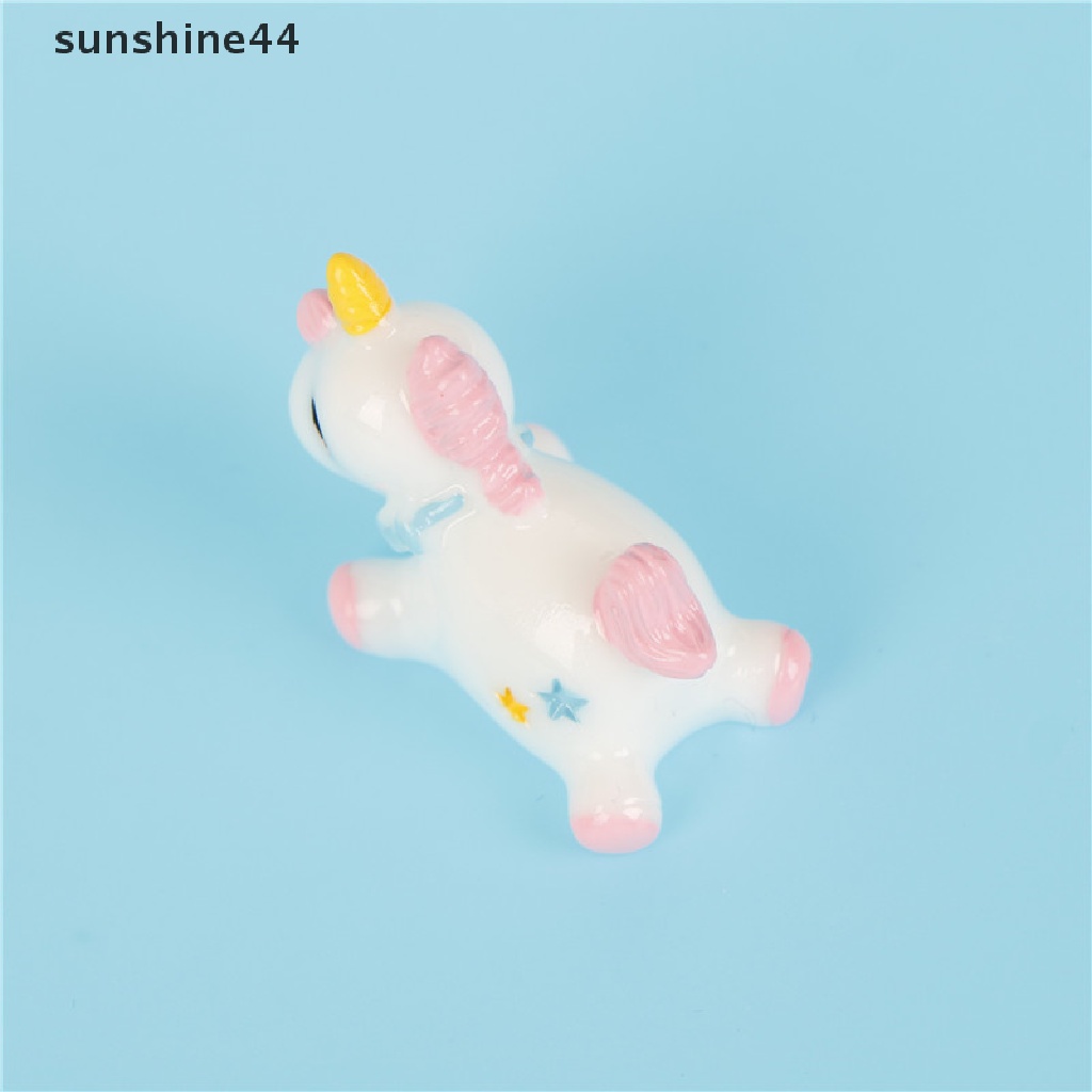 Sunshine Miniatur Unicorn Untuk Dekorasi Taman Mini / Rumah Boneka