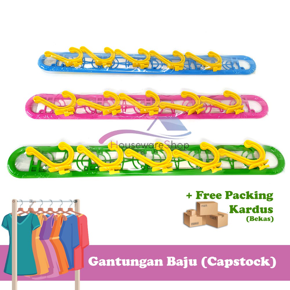 Kapstok Plastik Gantungan Baju Dinding Cantolan Kait 5 Plastic Capstok Kapstock Hanger