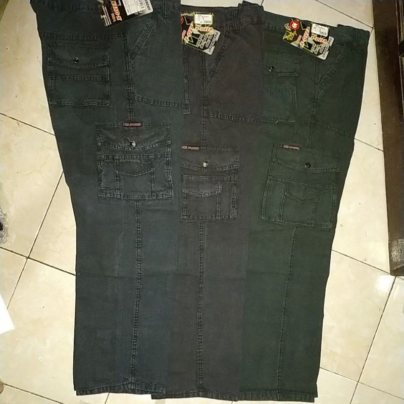 COD CELANA PANJANG CARGO PRIA BAHAN KANVAS TWIL WARNA HIJAU|COKLAT|ABU