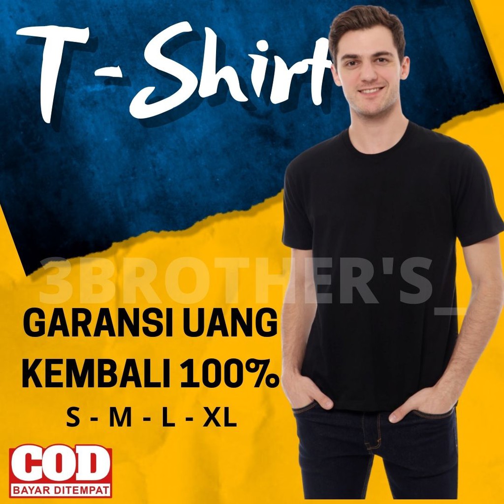 t shirt kaos polos unisex  Kaos Polos Pria Lengan Pendek Tanpa Kerah Tshirt