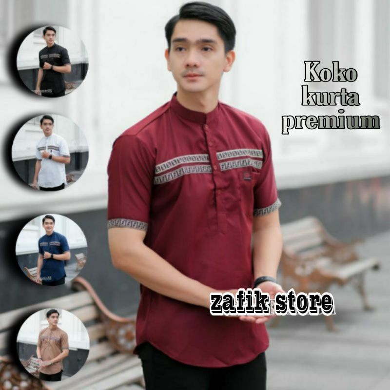 Koko Kurta Lengan Pendek Matt Katun Adem Tebal Halus Terlaris