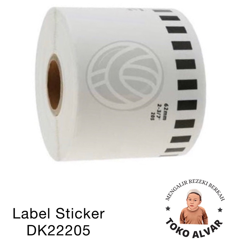 

Label brother 62mm x 30 m DK-22205 DK22205 barcode thermal tape continous length paper tape ready