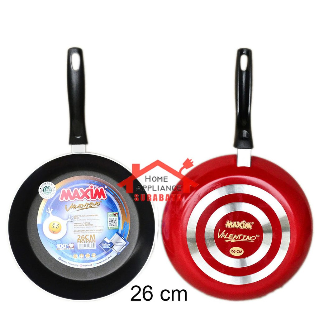 Fry Pan - Frypan Panci Penggorengan Wajan Anti Lengket Non Stick Maxim 26CM Valentino 26 CM