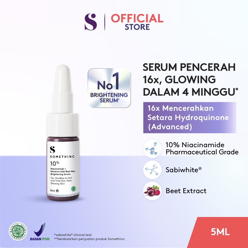 SOMETHINC 10% Niacinamide + Moisture Sabi Beet Max Brightening Serum 5ml Membantu Mencerahkan Warna Kulit dan Menyamarkan Noda Gelap