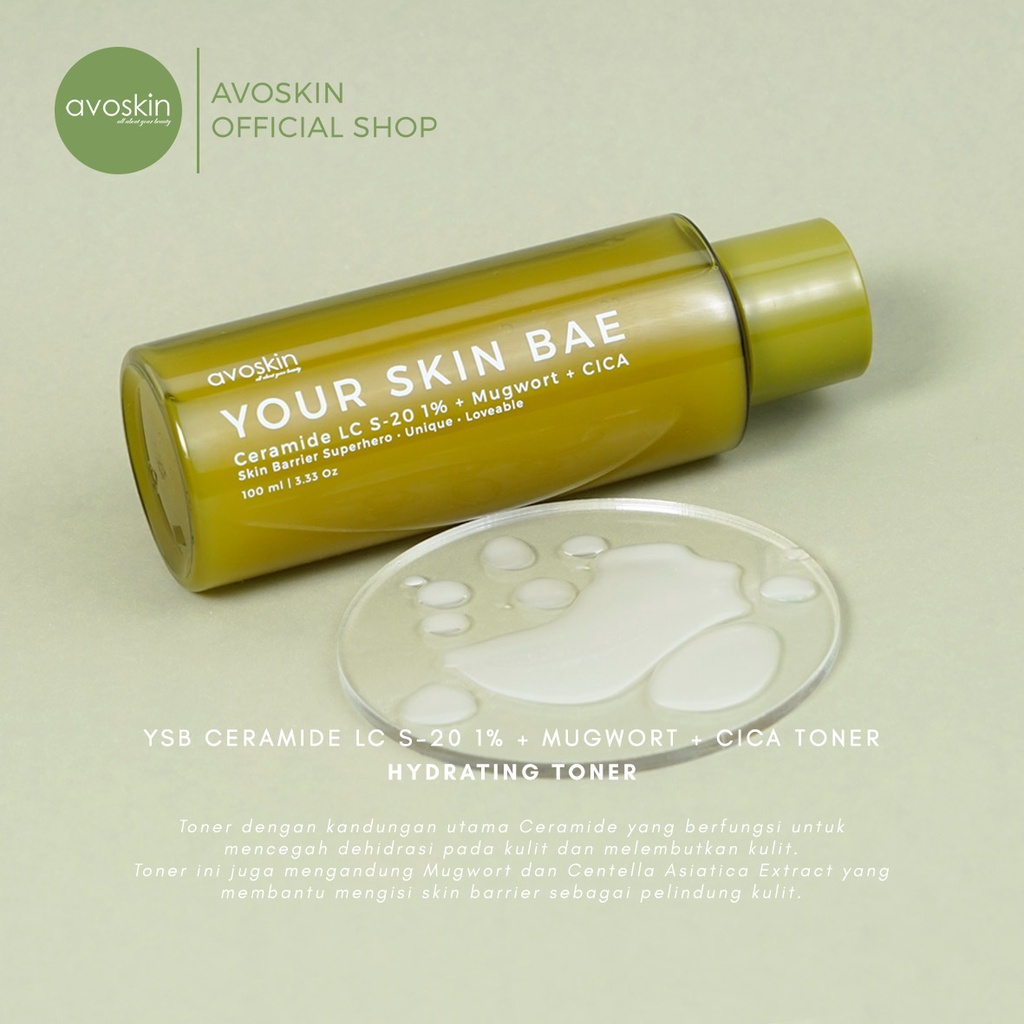 Avoskin Your Skin Bae Ceramide LC S-20 1% + Mugwort + Cica Toner Sachi Beaute