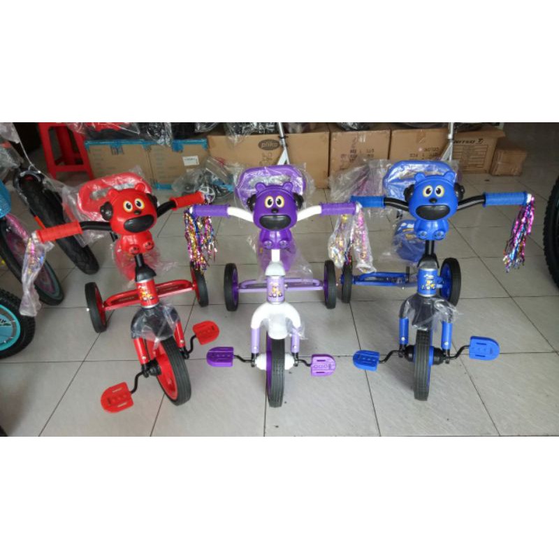 Sepeda Roda Tiga Anak Merk Atlantis Dudukan Sandaran