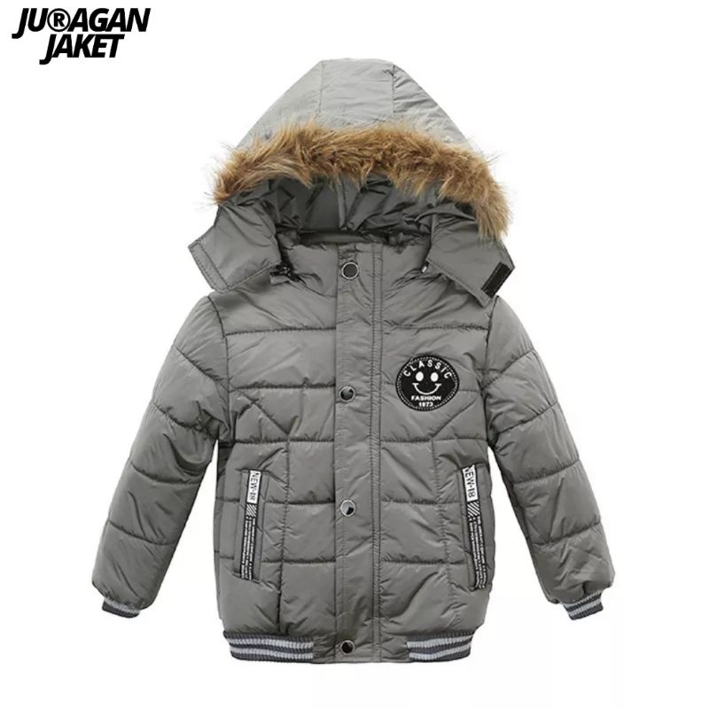 Jaket winter anak laki-laki/perempuan bulu tebal hangat new trend 01