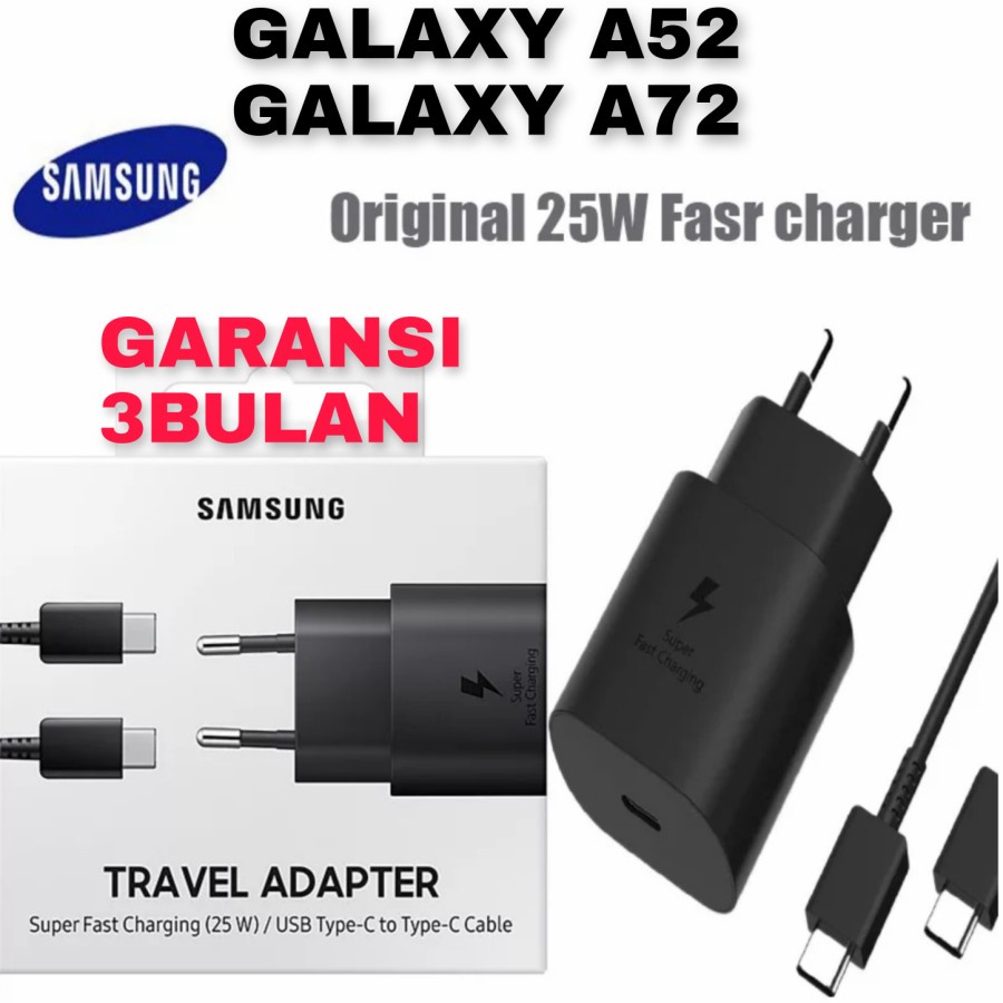 Super Fast Charging Samsung Galaxy A52/A72/ A73/A53/ S21/S22 /NOTE 10/ NOTE 20 ULTRA  25Watt Original 100% A