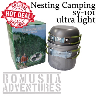 Romusha Cooking Set Alat Masak Camping Nesting Ultralight SY 101 Ultralight