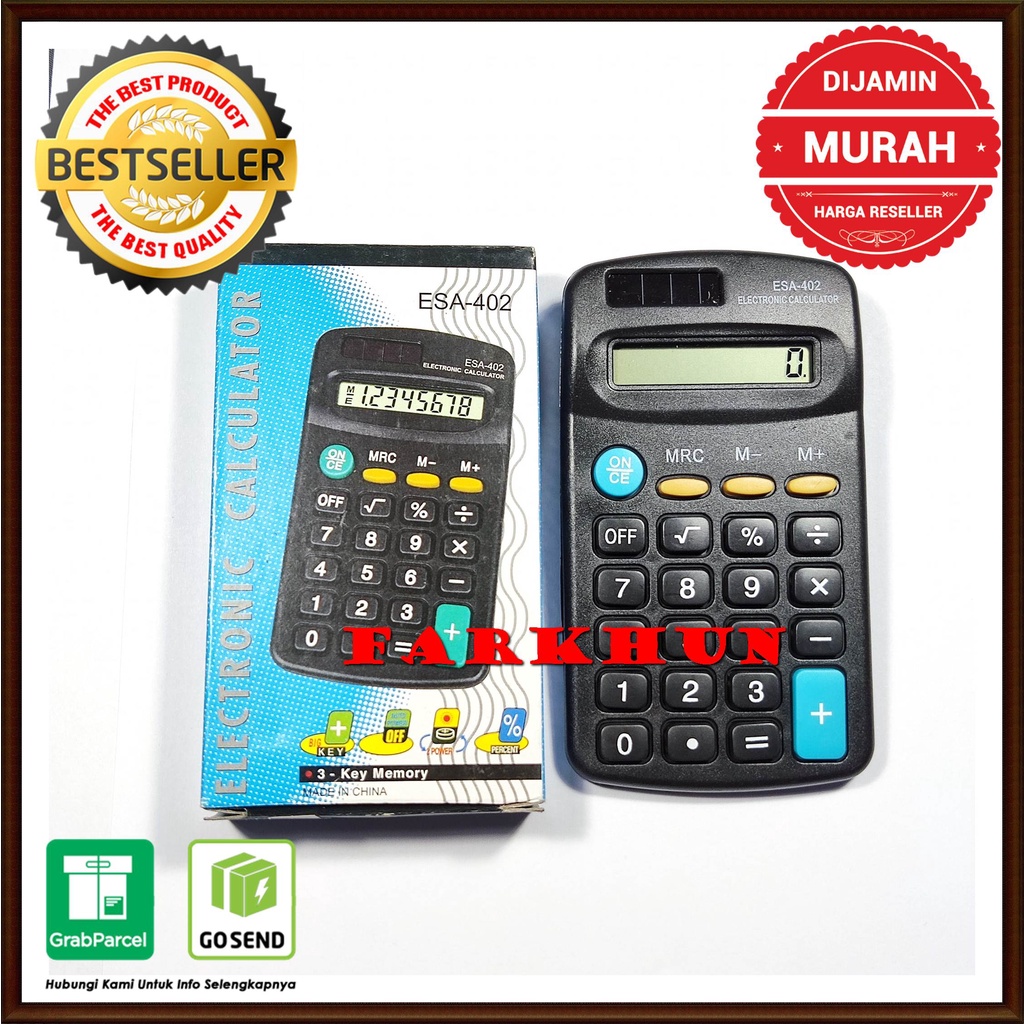 

TERBAIK KALKULATOR ESA 0402 8 DIGIT POCKET ELECTRONIC CALCULATOR POKET SEKOLAH KANTOR DAGANG BEST SELLER