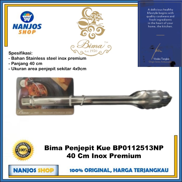 Bima Pencapit Penjepit Alat Capit Makanan Stainless Food Tong 40 cm BP0112513NP