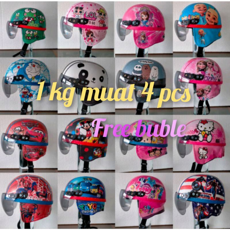 HELM ANAK PRINTING USIA 1-4tahun