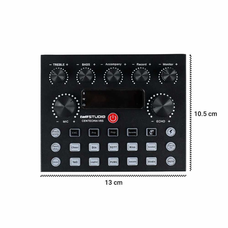 NEW V8s TaffSTUDIO Live Mixer USB External Sound Card Bluetooth Amplifier Chip DSP Spesial Efek Equalizer