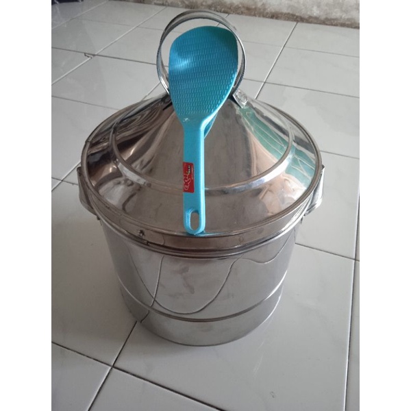 Dandang nasi ukuran 3 kg set centong nasi