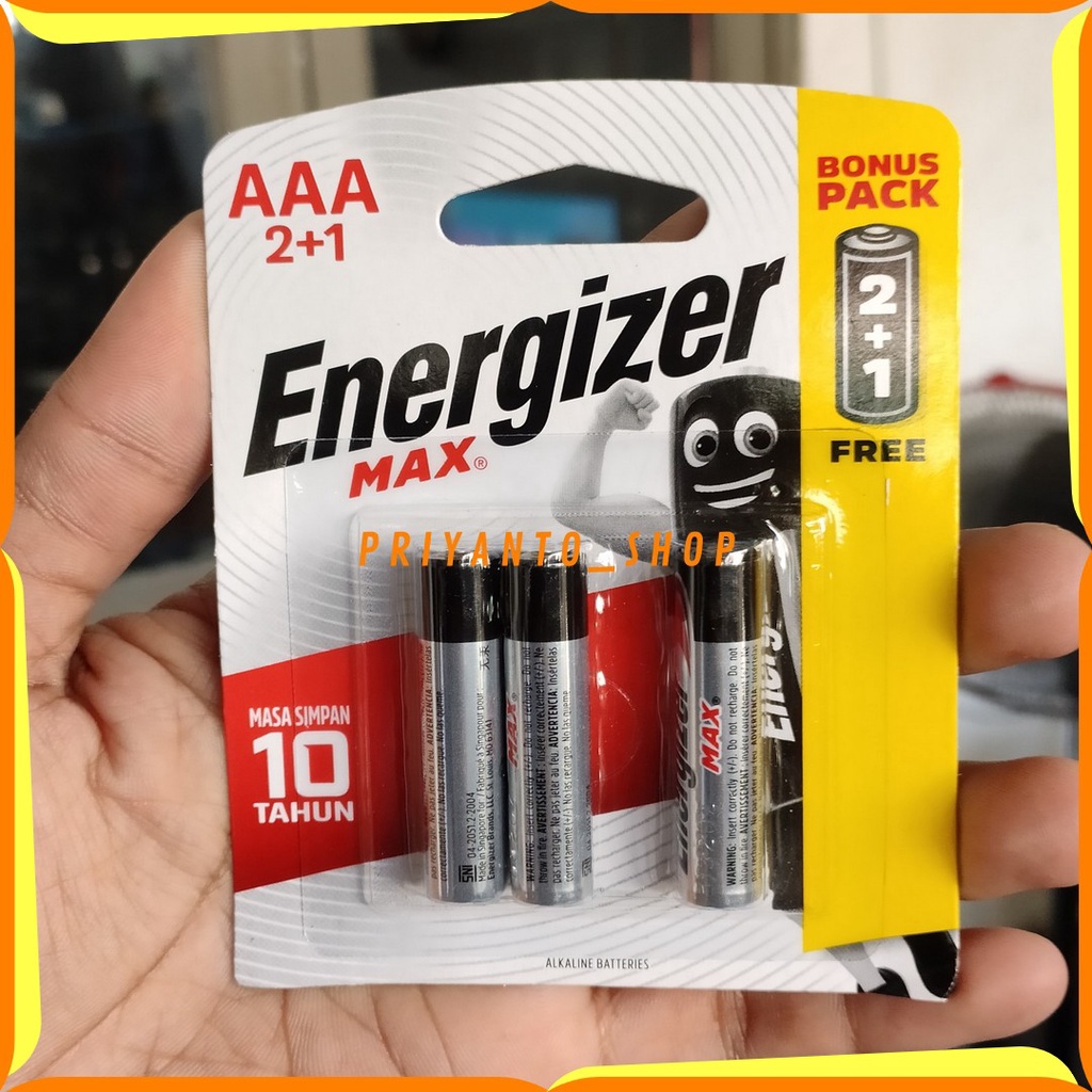 BATERAI ENERGIZER MAX AAA A3 E92 BP3 B2G1 LR03 1.5V ASLI BONUS 1