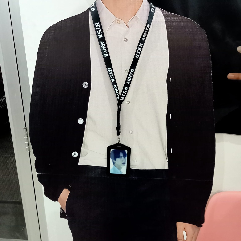 

LANYARD STRAP TALI PANJANG ID CARD KPOP BTS ARMY WARNA HITAM