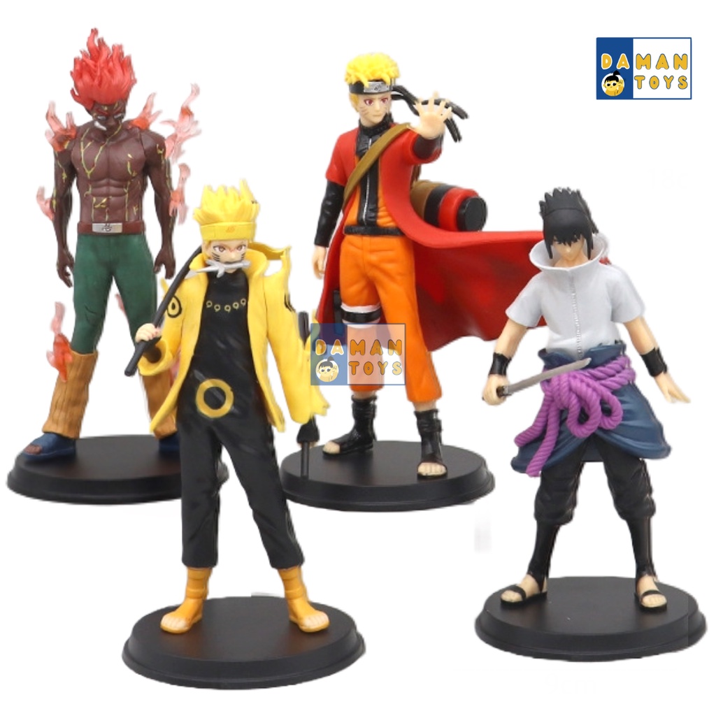 Action Figure Anime Hachimon Tonkou Might Guy Uzumaki Naruto Sage Sasuke Pajangan Koleksi