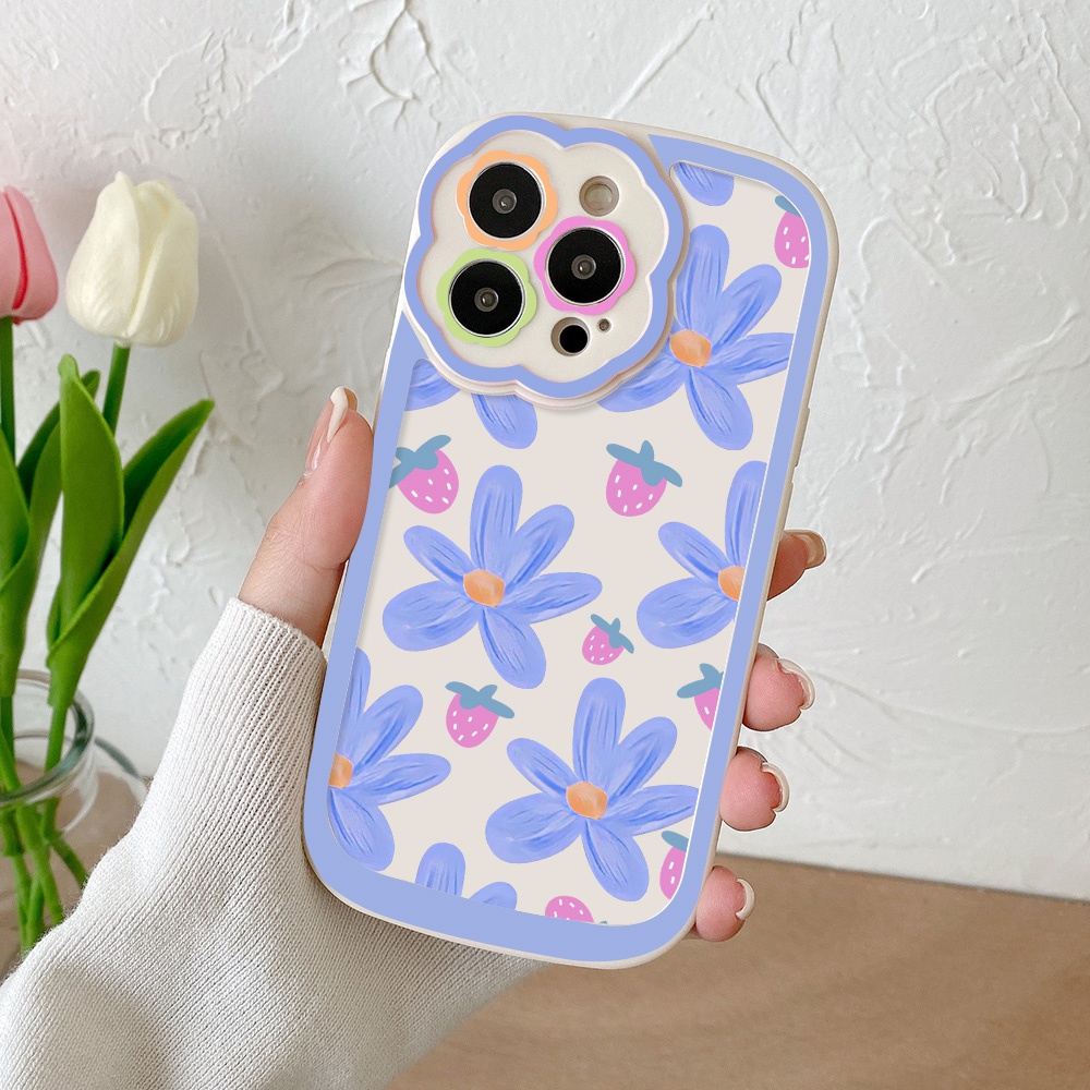 Soft Case Silikon Motif Bunga Untuk iPhone 11 Pro Max 12 Pro Max 13 Pro Max XR X XS Max