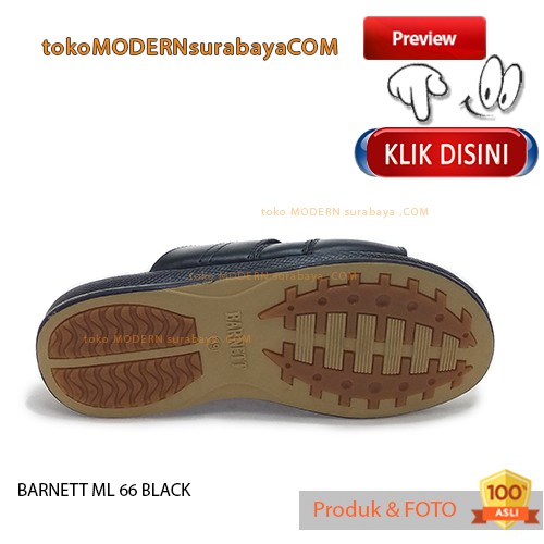 BARNETT ML 66 BLACK sandal pria casual slide