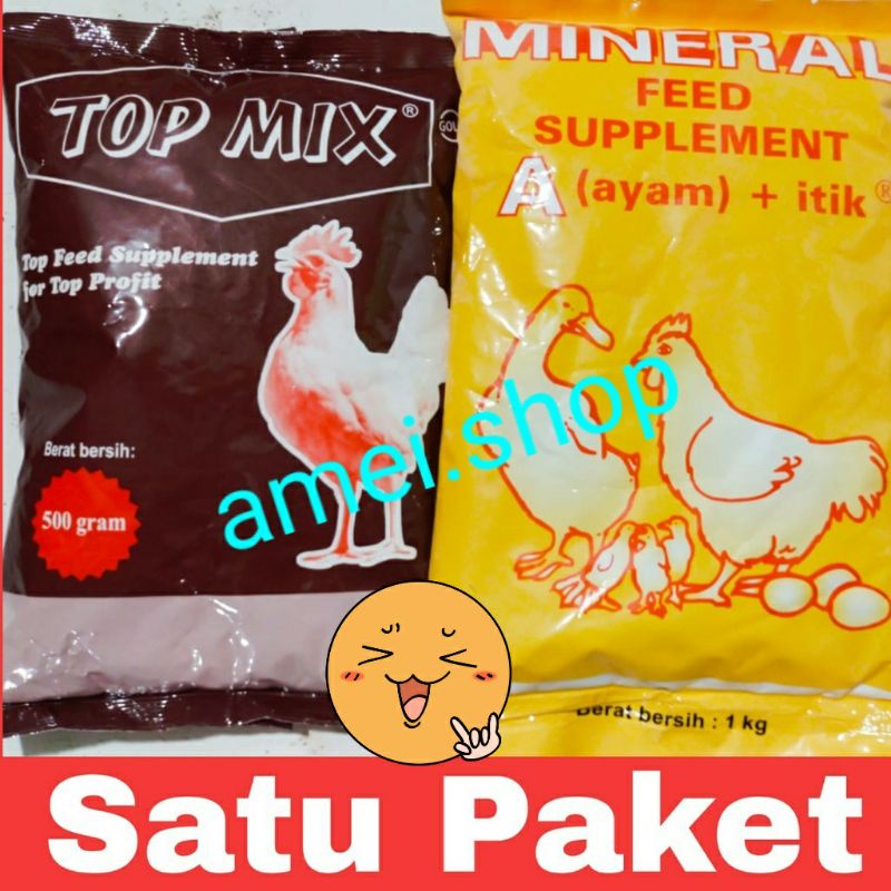 Paket Mineral Feed Supplement dan Top Mix Campuran Pakan Ayam