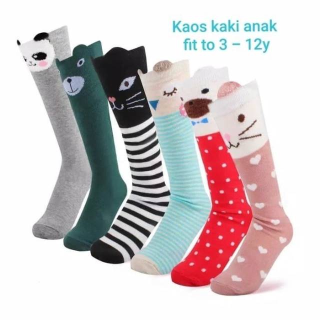 kaos kaki anak perempuan panjang selutut model korean