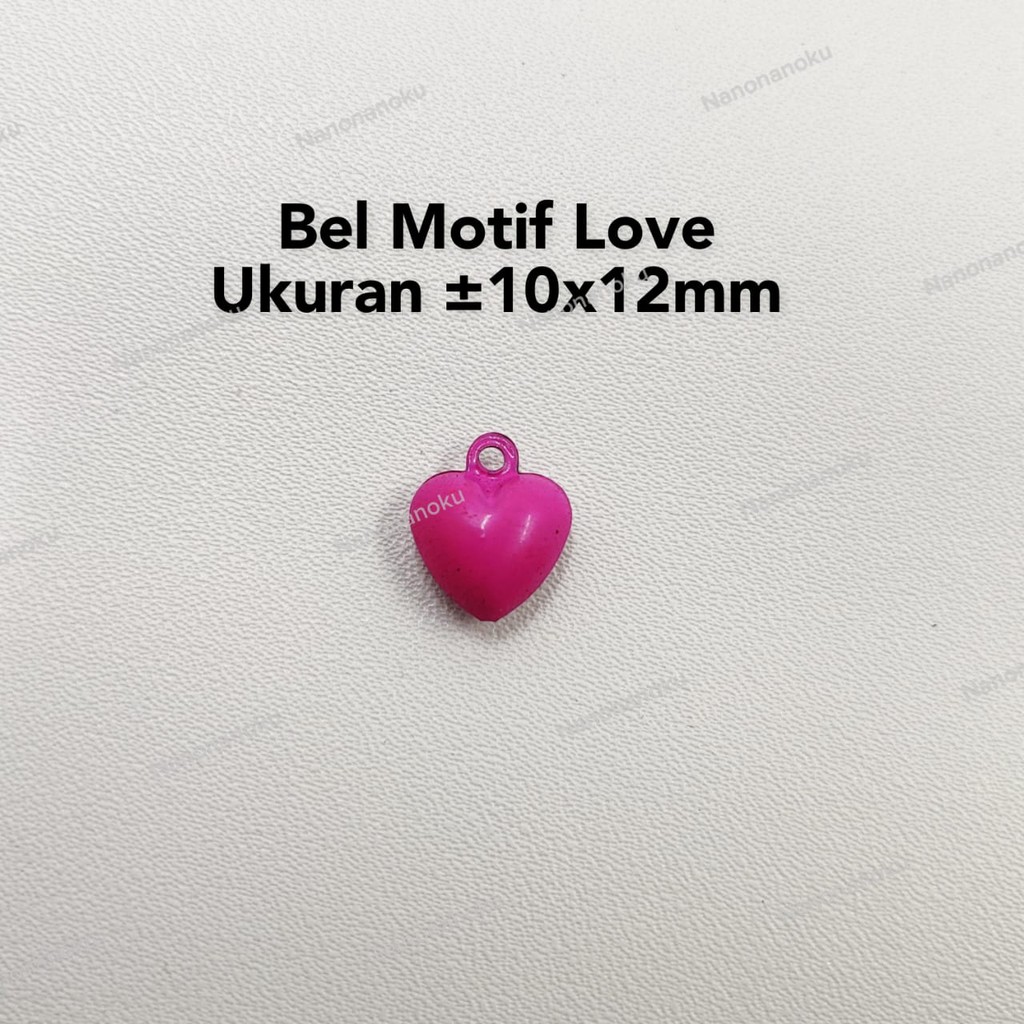 [20 pcs] Bel/Kerincingan/Lonceng Bentuk Love