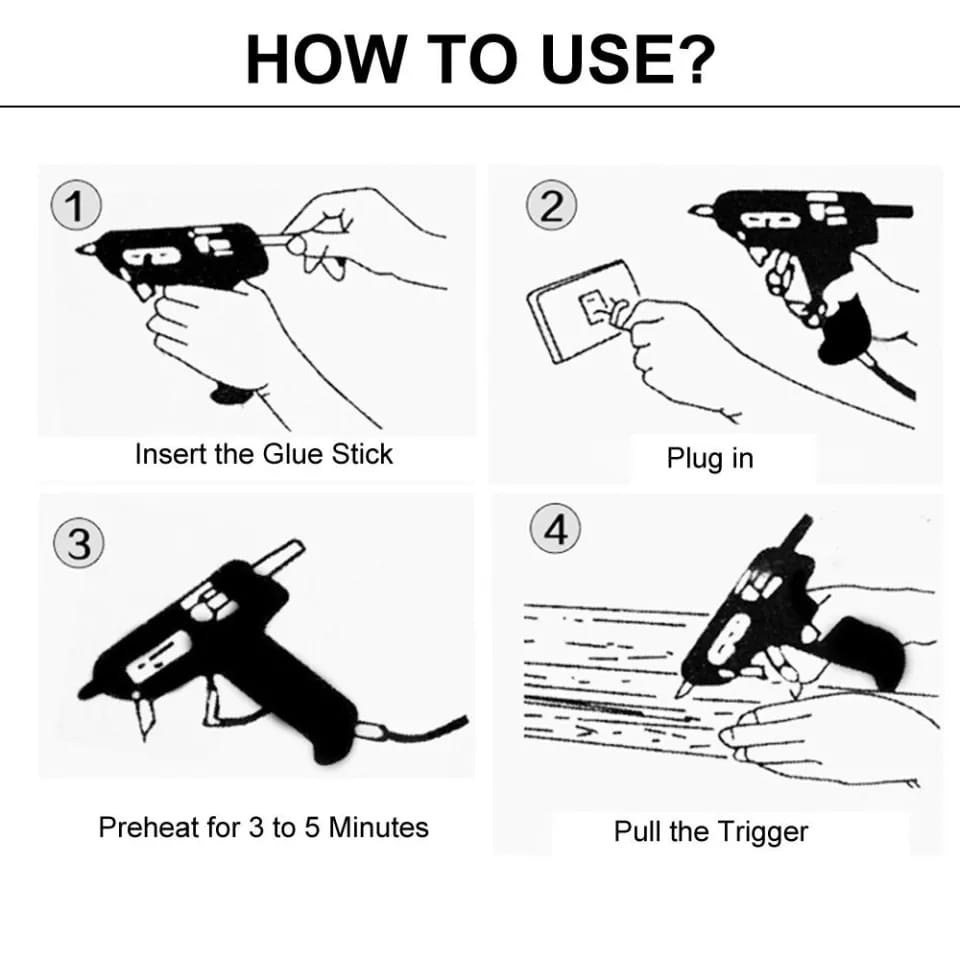 BERKAT PISTOL LEM TEMBAK / HOT MELT GLUE GUN MINI ON-OFF 20WATT