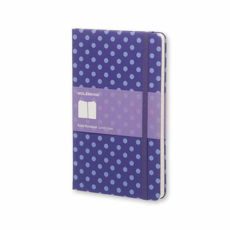 

Moleskine Ruled Notebook Purple Polcadot