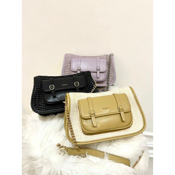 Tas Pedro PDR 359 | Selempang Wanita | Shoulder Bag | Tweed Rajut