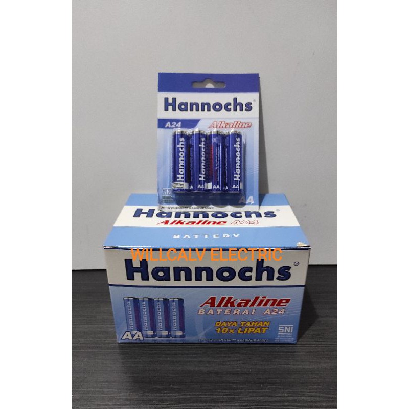 BATERAI HANNOCHS ALKALINE A24 AA A2 / BATERAI HANNOCHS ALKALINE AA A2 ISI 4