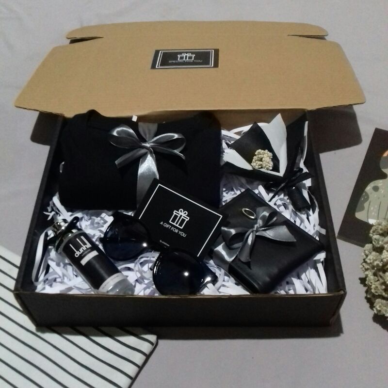 HAMPERS PREMIUM BLACK SERIES FOR MAN GIFT BOX COWOK GANTENG HADIAH WISUDA KADO ULANG TAHUN