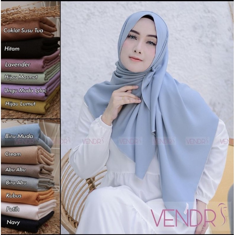Jilbab Hijab pashmina moscrepe premium-"biru muda"