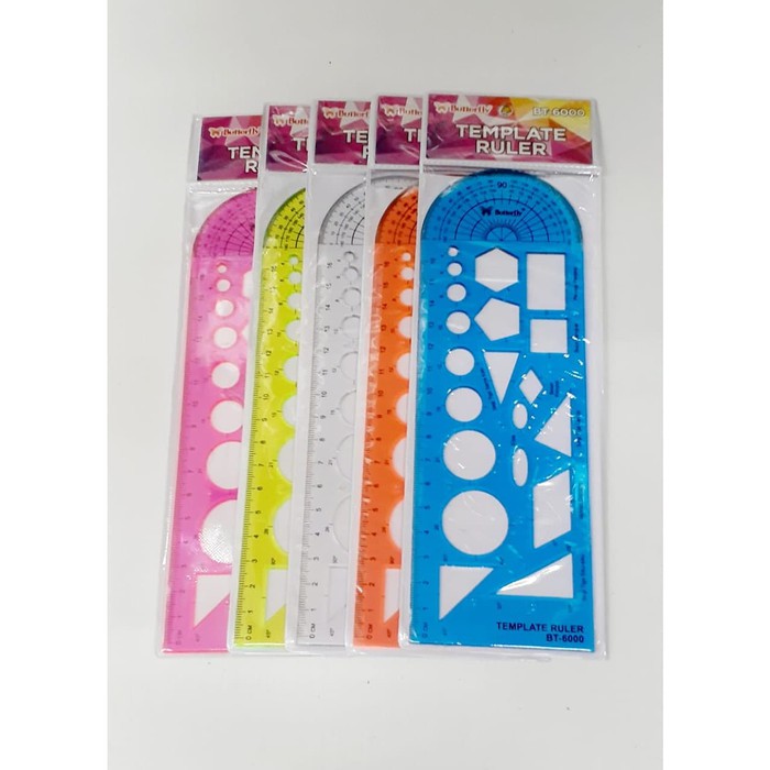 

PENGGARIS MATEMATIKA BUTTERFLY BT6000 | TEMPLATE RULER