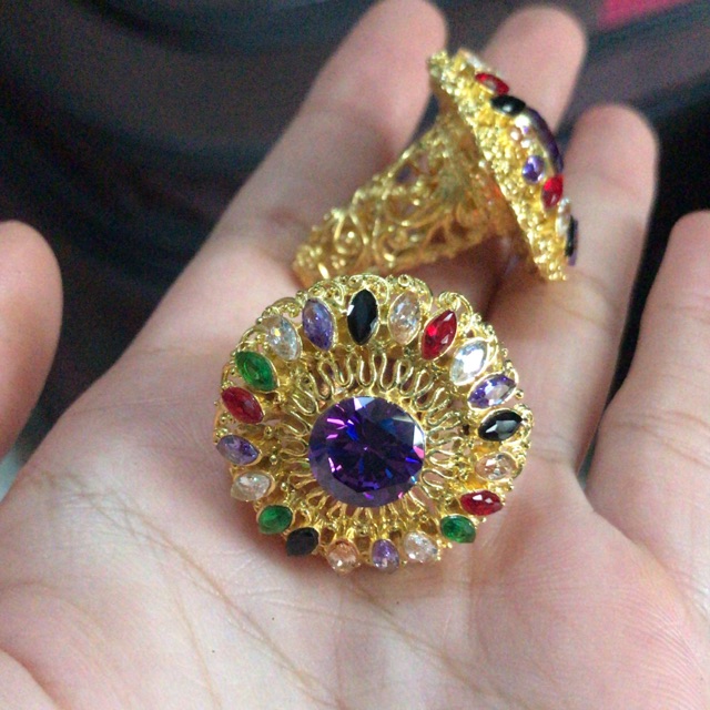 Giwang / Subeng Jumbo Alpaka bali permata sirkon