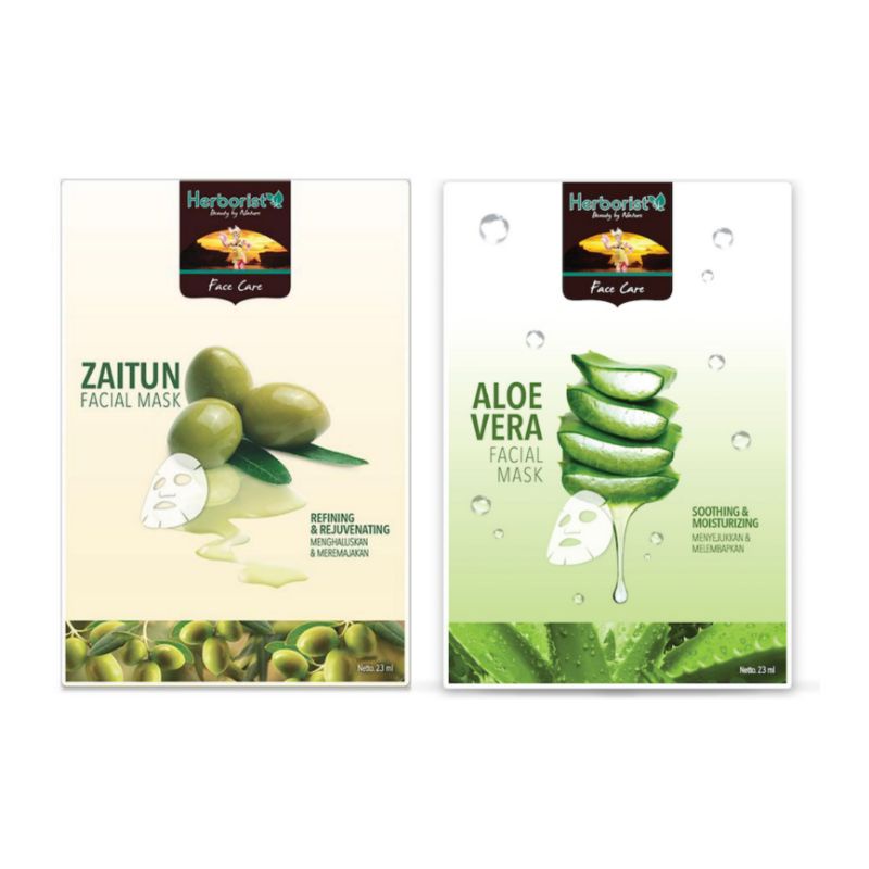 Herborist Aloe Vera &amp; Zaitun Facial Mask (Masker Wajah) 23ml