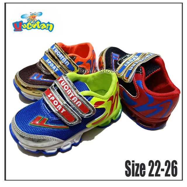 SALE Yucatan LED IDD5339 22-26 / Sepatu Lampu Anak Laki Balita / Sneakers Lampu Anak Laki