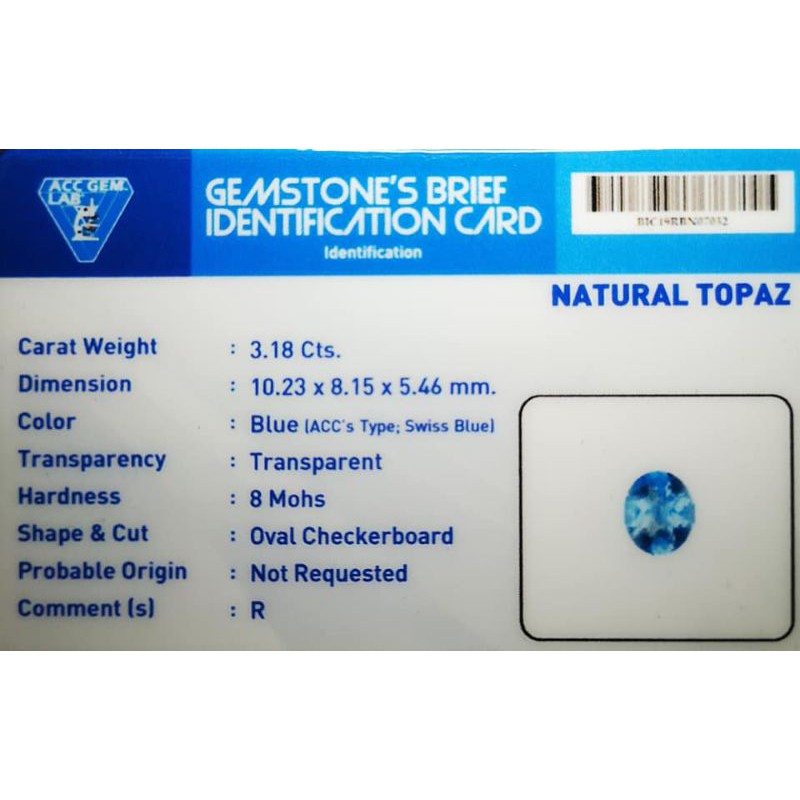 BATU PERMATA BLUE THOPAS SWIS + MEMO ACC